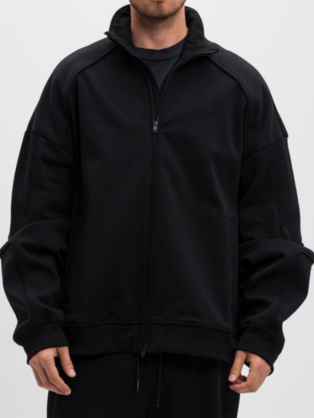 Juun J Black sports jacket PUNTO TRACK with logo  Size Large